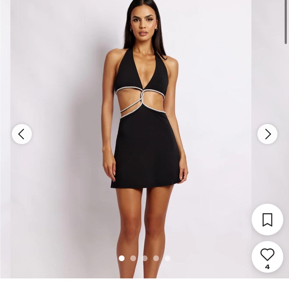 Elegant Black Halter Dress